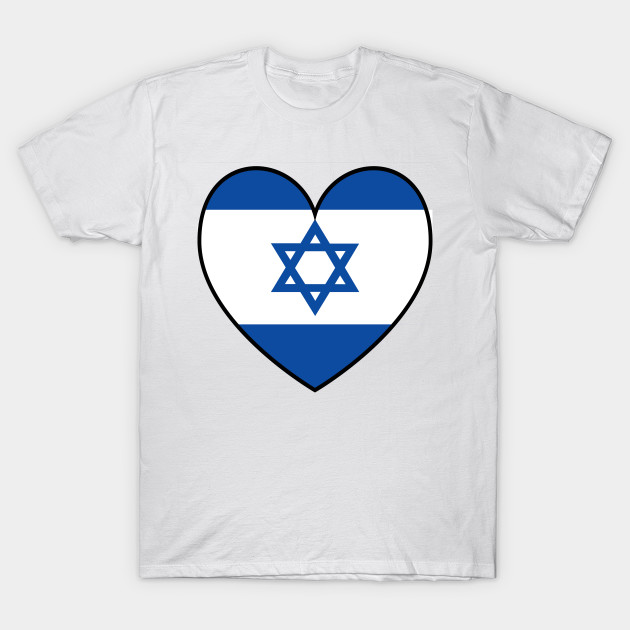 Flag of Israel - Israel Flag in Heart - Freedom by Gold Turtle Lina